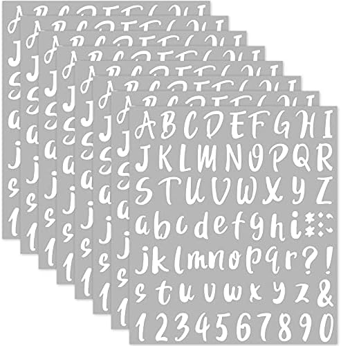 Outus 576 Pcs 8 Sheets Letters Stickers Vinyl Alphabet Number Decals Back to by Outus