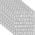Outus 576 Pcs 8 Sheets Letters Stickers Vinyl Alphabet Number Decals Back to by Outus