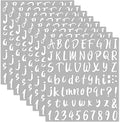 Outus 576 Pcs 8 Sheets Letters Stickers Vinyl Alphabet Number Decals Back to by Outus