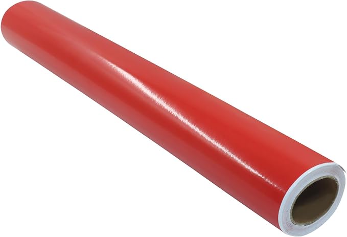 Luomorgo Red Permanent Vinyl Roll, 1 Roll | Waterproof Adhesive Vinyl, by Luomorgo