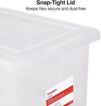 STAPLES Plastic File Box with Snap Lid, Letter/Legal Size - Image 5