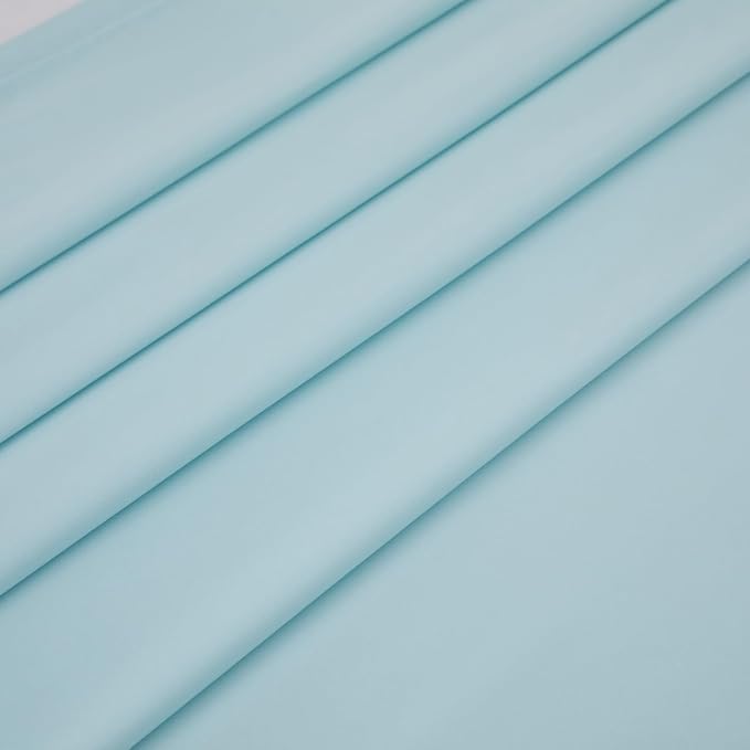King Flat Sheet Only， 108x102Inch Light Blue - Image 4