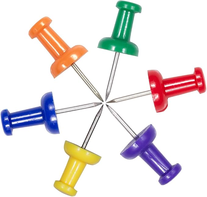 JAM PAPER Colorful Push Pins - Image 3