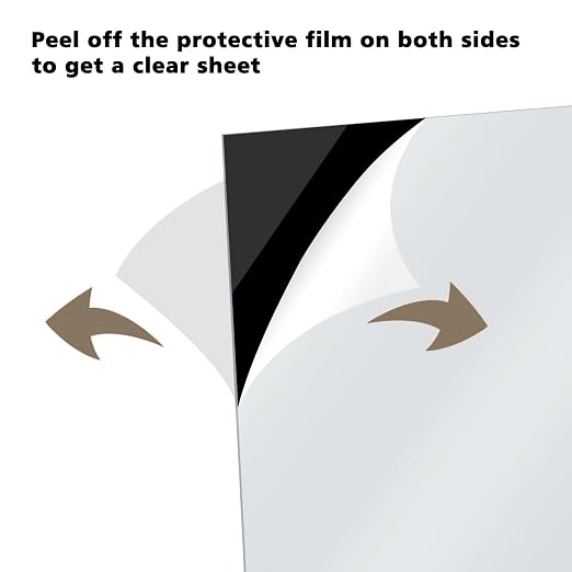 Egofine 12" x 12" Black Plexiglass Sheets 6 Pack 0.04 Inch Cast Acrylic Sheet - Image 4