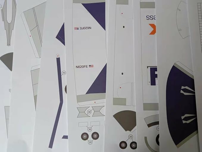 MOUDOAUER 1:100 Paper MD-11 Air Plane 3D Model Aircraft Model Simulation - Image 7