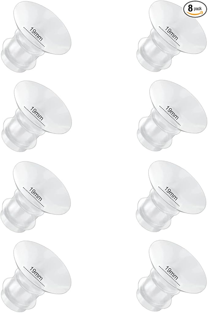 Flange Inserts 19mm 8PC Compatible with Momcozy S12 pro/S9 pro/S9/S10/S12/Medela/TSRETE/Spectra/Bellababy etc 24mm Wearable Breast Pump, Reduce 24mm Tunnel Down to Correct Size