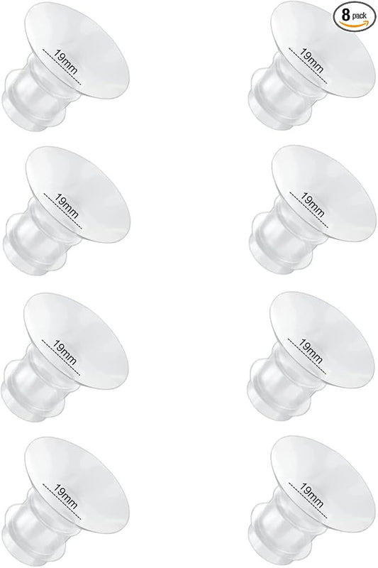 Flange Inserts 19mm 8PC Compatible with Momcozy S12 pro/S9 pro/S9/S10/S12/Medela/TSRETE/Spectra/Bellababy etc 24mm Wearable Breast Pump, Reduce 24mm Tunnel Down to Correct Size