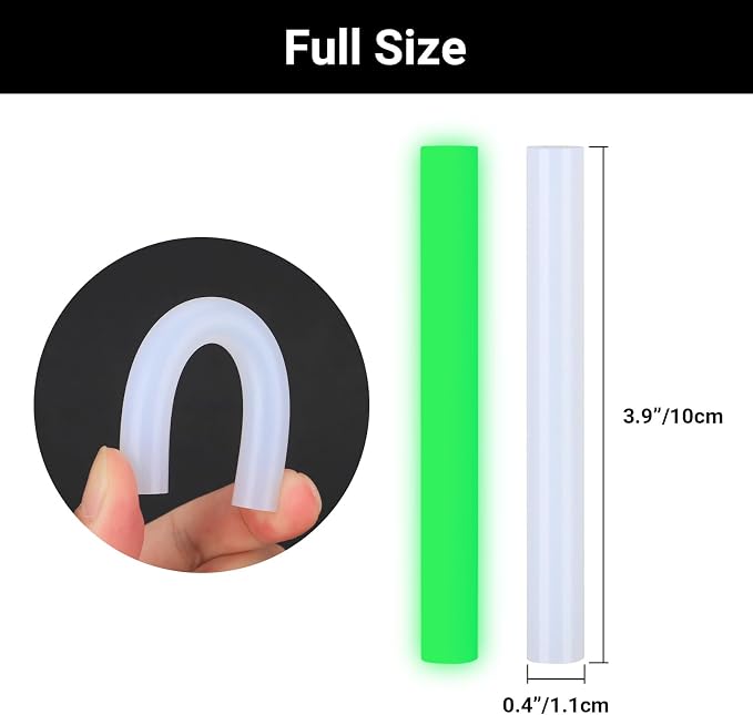 72 Pack 0.43x4 Glow in the Dark Glue Sticks, Hot Melt Glue Sticks Crafting DIY - Image 2