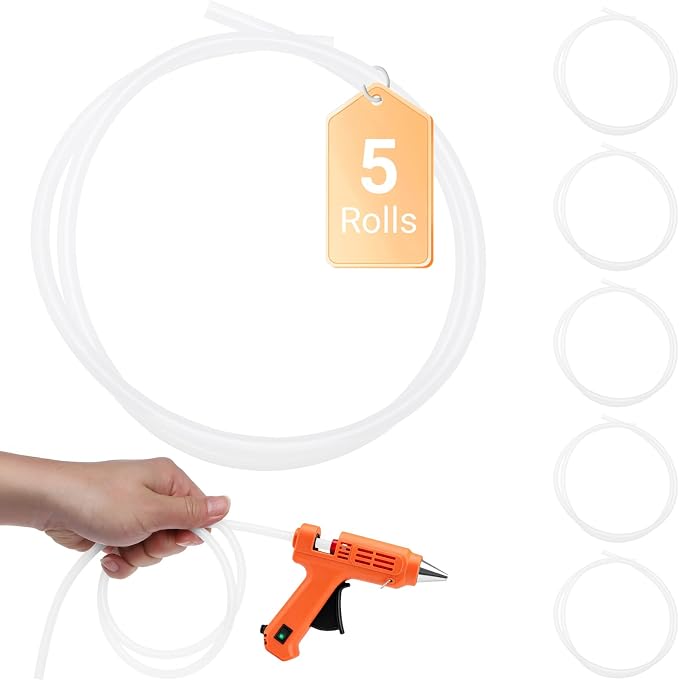 5 Pack Long Hot Glue Stick Rolls by ENPOINT