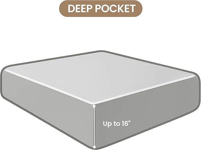 ROSE&RISY Light Grey Twin Fitted Sheet, Soft and Breathable - Image 2