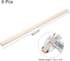 MECCANIXITY 6pcs Wood Sticks, 3/8"x 3/5" x 15" Rectangle Wooden Cube Wood - Image 2