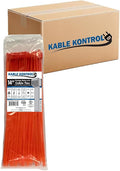 Kable Kontrol Orange Zip Ties 14 Inch 6, 50 Lbs Tensile Strength, Bulk Pack by KABLEKONTROL%C2%AE