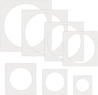 Teling 14 Pieces Large Stencil for Painting on Wood Plastic 5 Point Template by Teling