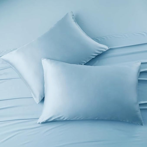 2 Pack Cooling Pillow Cases, Viscose Derived from Bamboo Pillow Protectors by ShunjieHome
