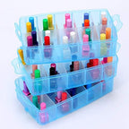 Sooyee Craft Storage Organizer, Hot Wheels Case, Sewing Box, 3-Tier Plastic - Image 3
