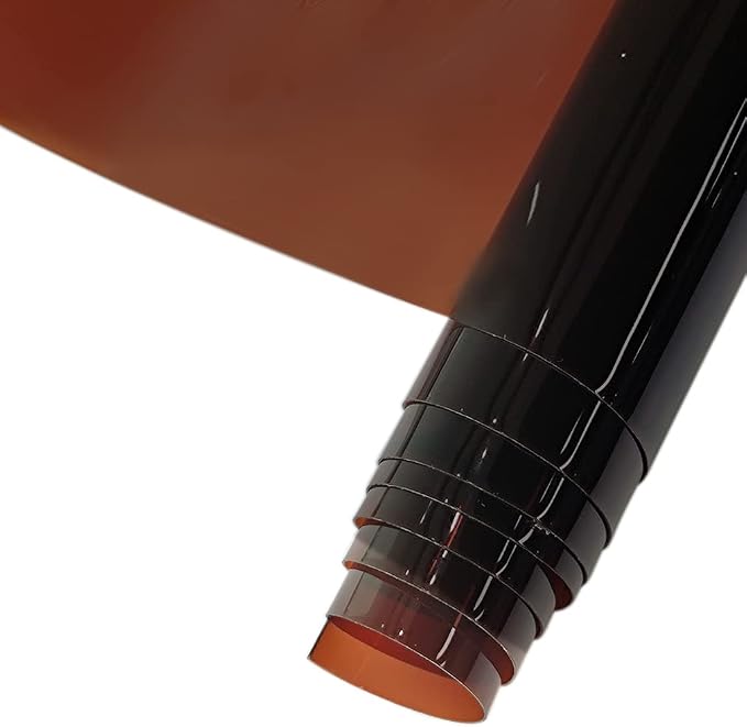 HYANG Darkbrown Transparent PVC Super Clear Holographic Vinyl Faux Leather by HYANGHAVEPUPVCALLLEATHER