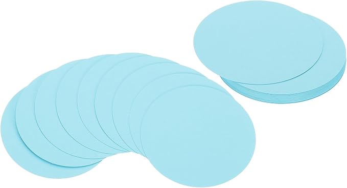 PATIKIL 5inch Circle Card Stock, Light Blue by PATIKIL