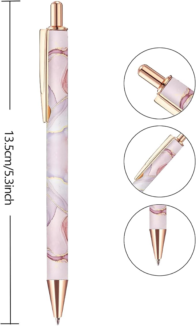 Ballpoint Pen 3Pcs Click Black Ink Metal Retractable 1.0 mm Medium Ballpoint - Image 3
