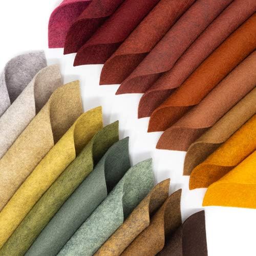 21 Felt Sheets Mix Color Fall Colors Collection Merino Wool Blend Felt Sheets by RibbonandBowsOhMy