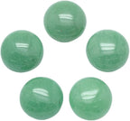FASHEWELRY 50Pcs Natural Green Aventurine Cabochons Flat Back Gemstone by FASHEWELRY