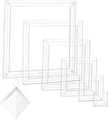 NBEADS 6Pcs Acrylic Quilting Templates Set, Square Cutting Ruler Template by NBEADS