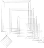 NBEADS 6Pcs Acrylic Quilting Templates Set, Square Cutting Ruler Template by NBEADS