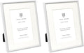 Isaac Jacobs 6x8 White Metal Rope Border Picture Frame, Horizontal & Vertical by IsaacJacobs