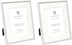 Isaac Jacobs 6x8 White Metal Rope Border Picture Frame, Horizontal & Vertical by IsaacJacobs
