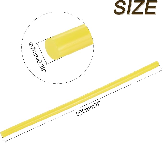 uxcell 30pcs Full Size Hot Glue Gun Sticks 8-inch x 0.27-inch High Sticky Small - Image 2