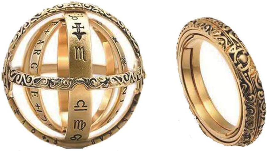 JAJAFOOK Astronomical Sphere Ball Deformation Ring Cosmic Finger Ring Lover by JAJAFOOK
