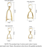 PH PandaHall 120 Pieces Brass Pinch Clip Bail Clasp Dangle Charm Bead Pendant - Image 4