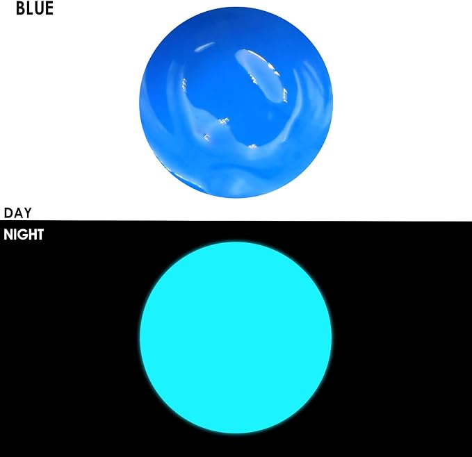 Artecho Blue Glow in the Dark Acrylic Paint Set, 120ml / 4.05oz | Non-Toxic - Image 2