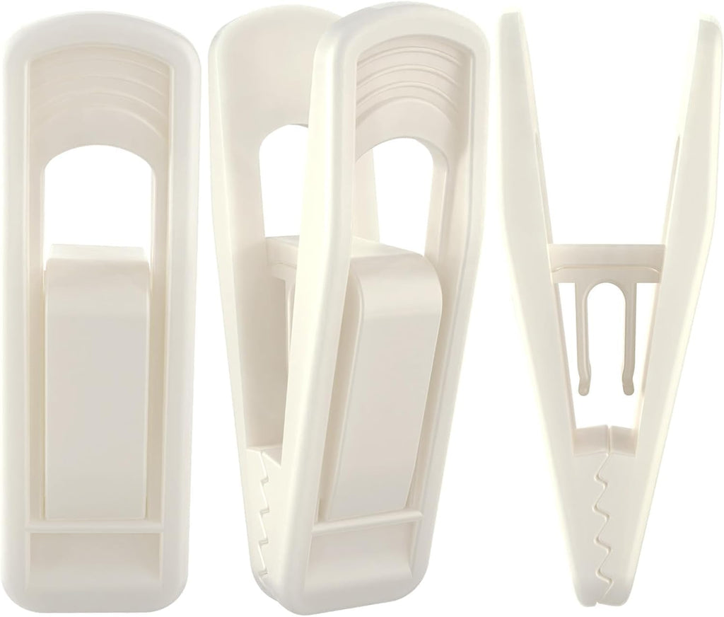 Hanger Clips Perfect for Velvet Hangers (Beige, 80 PCS), Strong Plastic Clips Pant Skirt Hanger Clips for Beige Flocking Felt Hangers
