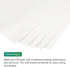 MECCANIXITY EVA Foam Sheets White 35.4 Inch x 19.7 Inch 2mm Thick Crafts Foam - Image 4