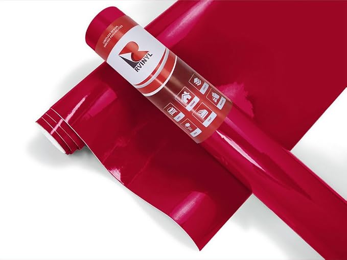3M 7125 Deep Red Gloss Permanent Adhesive Vinyl Roll by Rvinyl