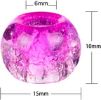 120 Pieces Assorted European Craft Beads Large Hole Lampwork Spacer Beads - Image 5