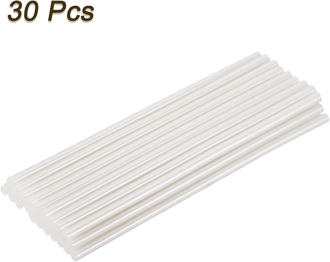 uxcell 30pcs Full Size Hot Glue Gun Sticks 8-inch x 0.27-inch High Sticky Small - Image 3