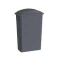 23 Gallon Gray Slim Jim Trash Can with Flat Lid with Handle