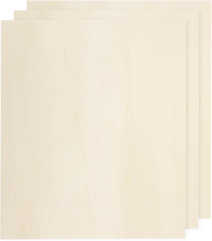 MECCANIXITY 3pcs Basswood Sheets 12 x 8 x 5/32 Inch Unfinished Wood Boards by MECCANIXITY