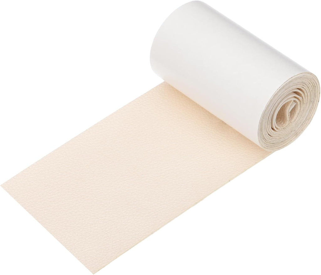 PATIKIL Leather Patches Tape for Furniture, 3.2 x 61 Inch Self Adhesive Vinyl Leather Repair Kit Cover Sheet for Couch, Sofa, Car Seats, Office Chair, Bright White