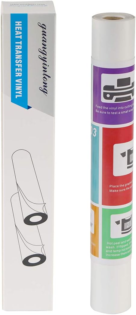 guangyintong Heat Transfer Vinyl White HTV Rolls, Glossy Surface HTV Vinyl - Image 2