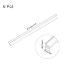 MECCANIXITY 6pcs Acrylic Square Rods 3/8" x 10" Clear Acrylic Dowel Rods Sticks - Image 2