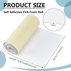 BENECREAT 118x11.8 Inch White Self Adhesive EVA Foam Roll, 3mm Thick Adhesive - Image 2