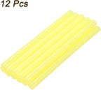 uxcell Mini Hot Glue Sticks for Glue Gun 7mm x 100mm Glitter Light Yellow 12pcs - Image 3