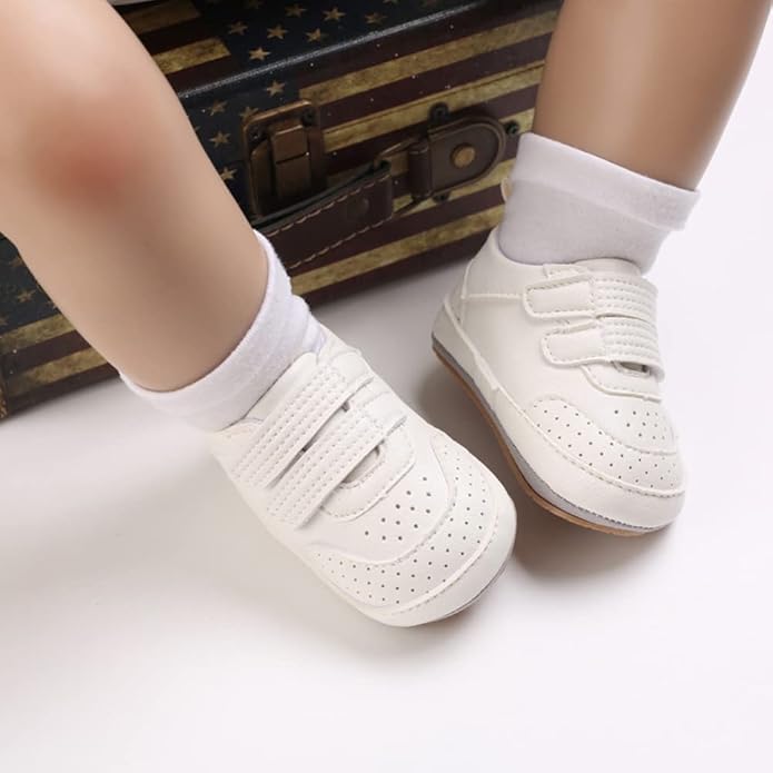 Clowora Baby Boys Girls Shoes Non-Slip Rubber Sole Sneakers Infant First Walking Toddler Crib Shoes Newborn Loafers Flats.