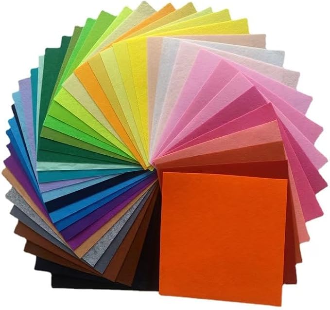 Premium Felt Fabric Sheets, 40 Pack, 8 x 12 Inches, 2mm Thickness by Unknown