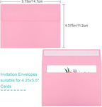 70 Packs of Invitation Envelopes, A2 Envelopes Pink Postcard - Image 2
