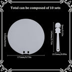 10Pcs 6.7in Plastic Round Hand Fan Blank Hand Fans Bulk Summer Round PVC Clear - Image 2