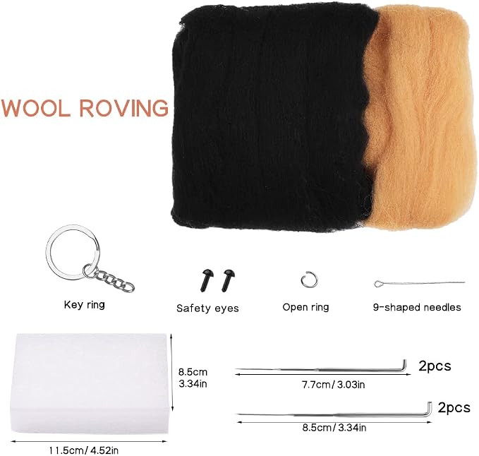 QMNNMA Needle Felting Kits for Beginners, Norwegian Dog Wool Felting Kit | - Image 2