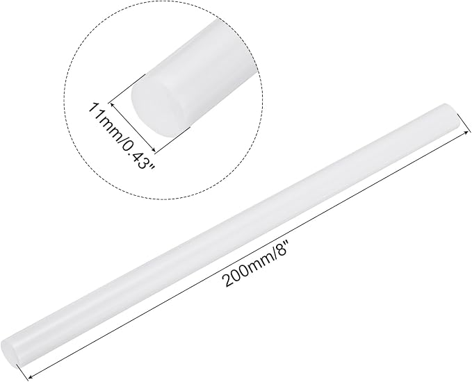 uxcell Mini Hot Glue Sticks for Glue Gun 11mm x 200mm White 12pcs - Image 2